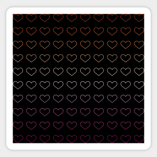 Lesbian Flag - Lesbian Hearts Sticker